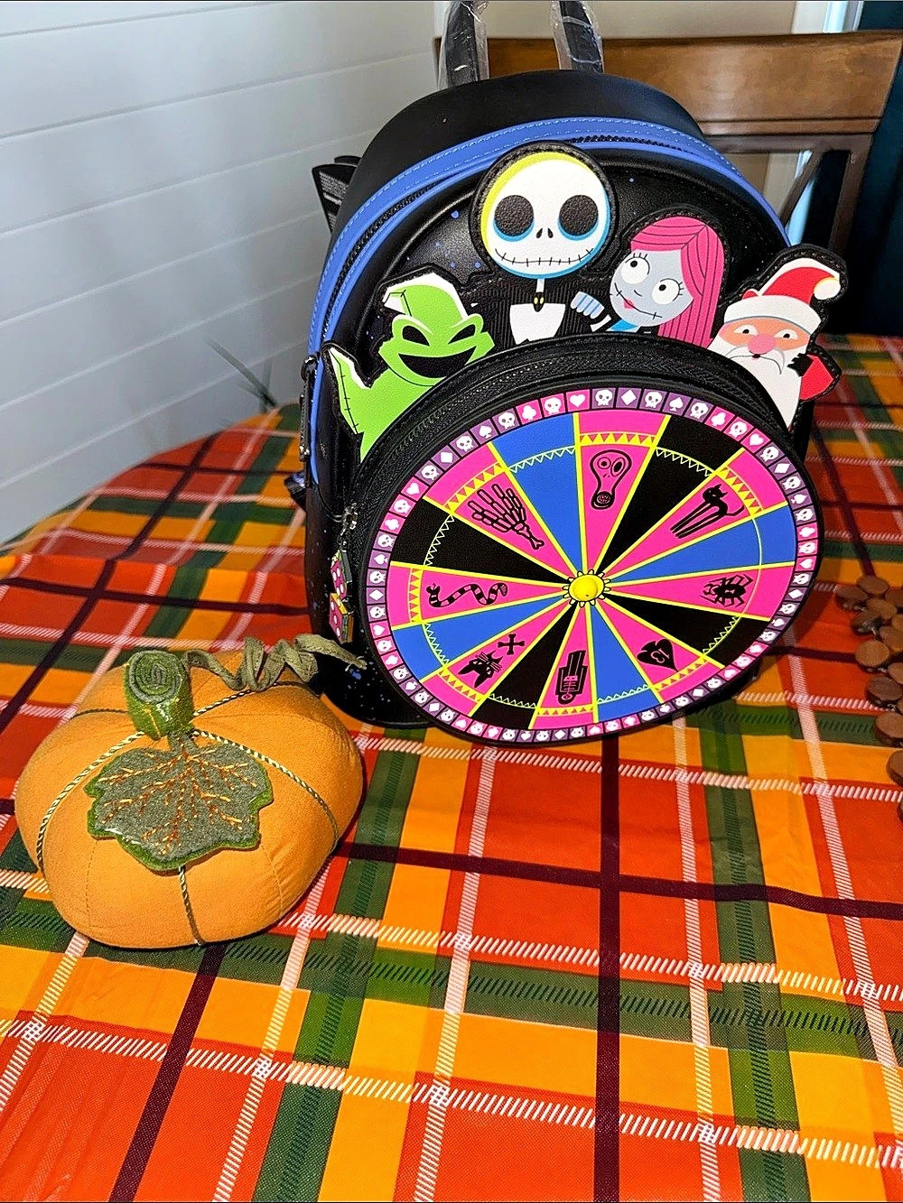 Disney The Nightmare Before Christmas Character Backpack Black & Blue NWT